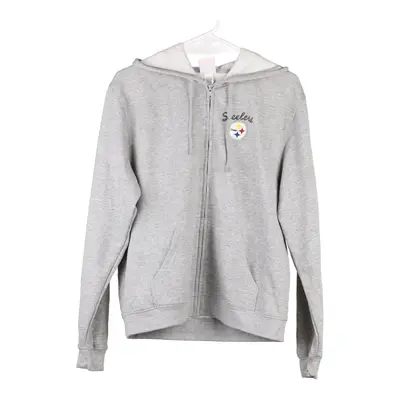 Pittsburgh Steelers Nfl Hoodie - Large Grey Cotton