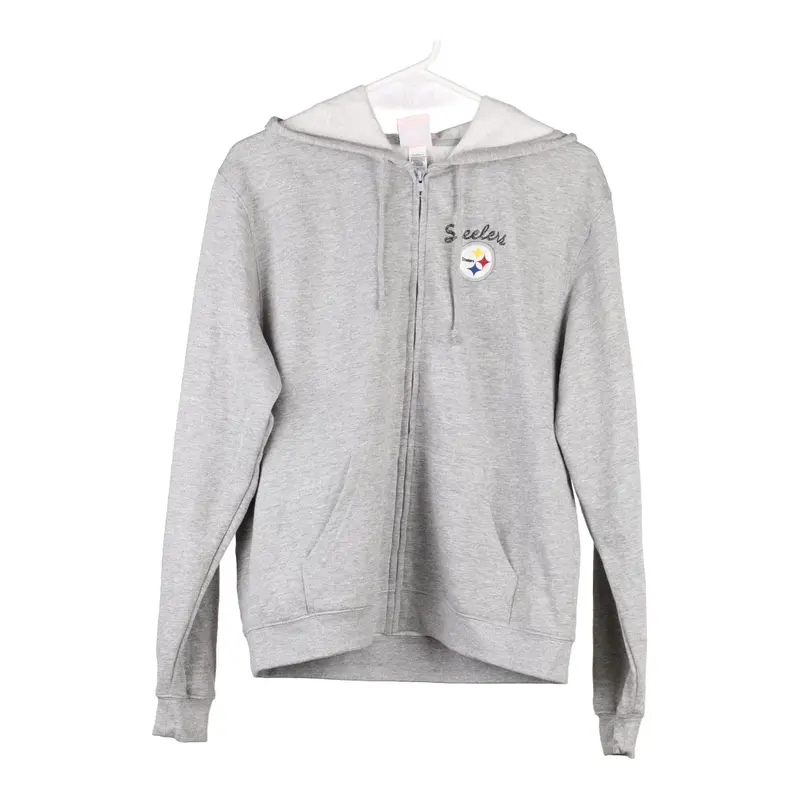 Pittsburgh Steelers Nfl Hoodie - Large Grey Cotton