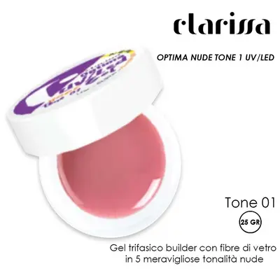 Clarissa optima nude gel tone 1 uv/led 25 gr