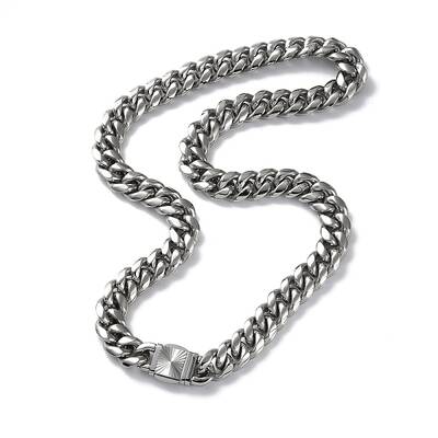 Non-Tarnish 304 Stainless Steel Cuban Link Chain Necklaces