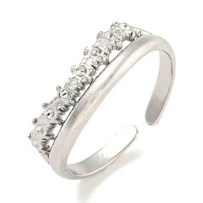 Tarnish Resistant 304 Stainless Steel Cuff Finger Ring Components