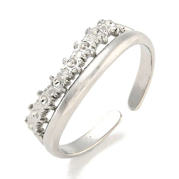 Tarnish Resistant 304 Stainless Steel Cuff Finger Ring Components
