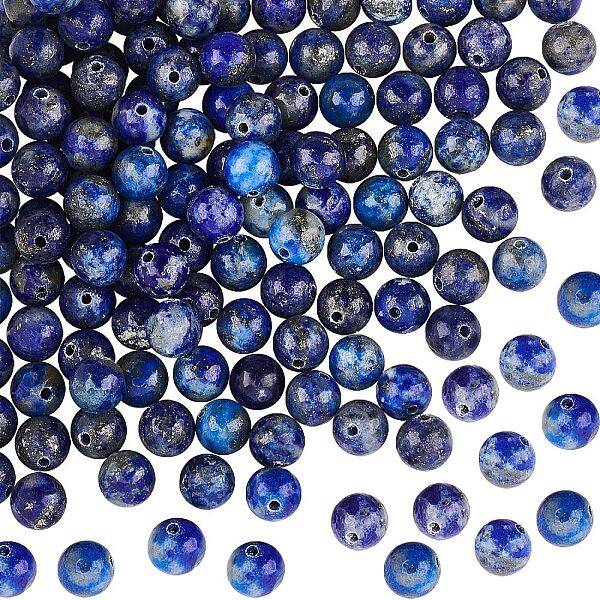 2 Strand Natural Lapis Lazuli Round Bead Strands