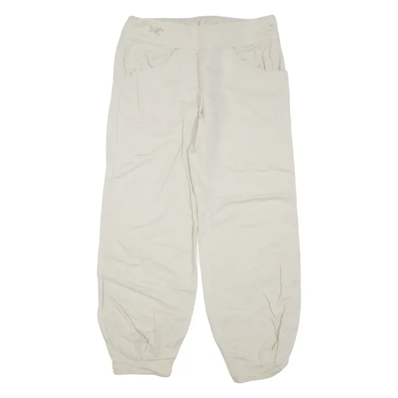 Womens Trousers Beige Regular Tapered Linen W32 L30