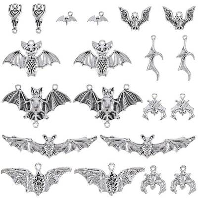 40Pcs 10 Styles Tibetan Style Alloy Pendants