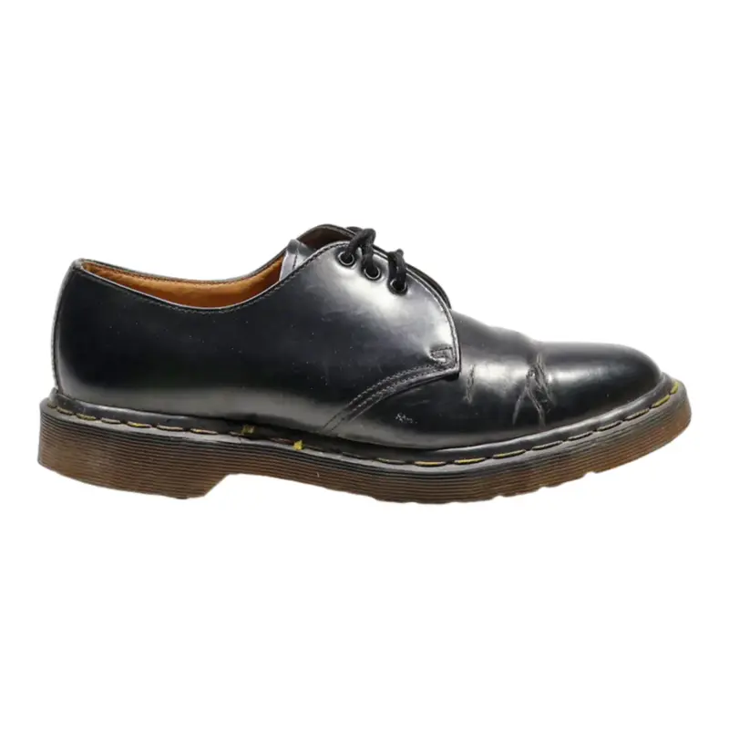 DR MARTENS Made In England Derby Shoes Black Leather Mens UK 7