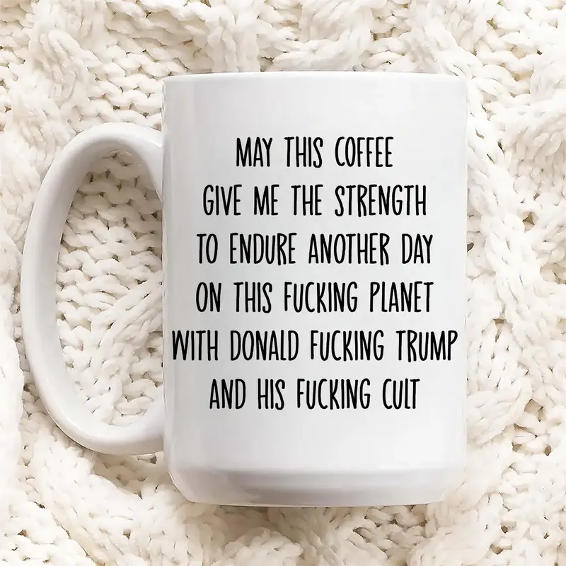 FDT Mug For Coffee Lover 11 or 15oz, Liberal Leftist Pro Choice Feminist Antifascist Democrat Best Friend Coworker Gift, Poli...