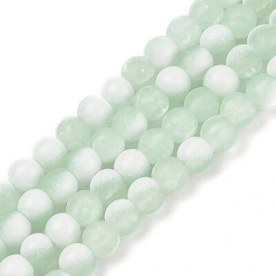 Frosted Crackle Glass Beads Strands