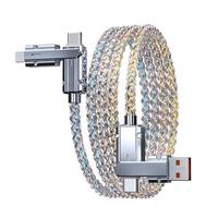 Four-in-One 100W Colorful lights Data Cable Supports fast charging and data transmission Free switching four interfaces iPhon...