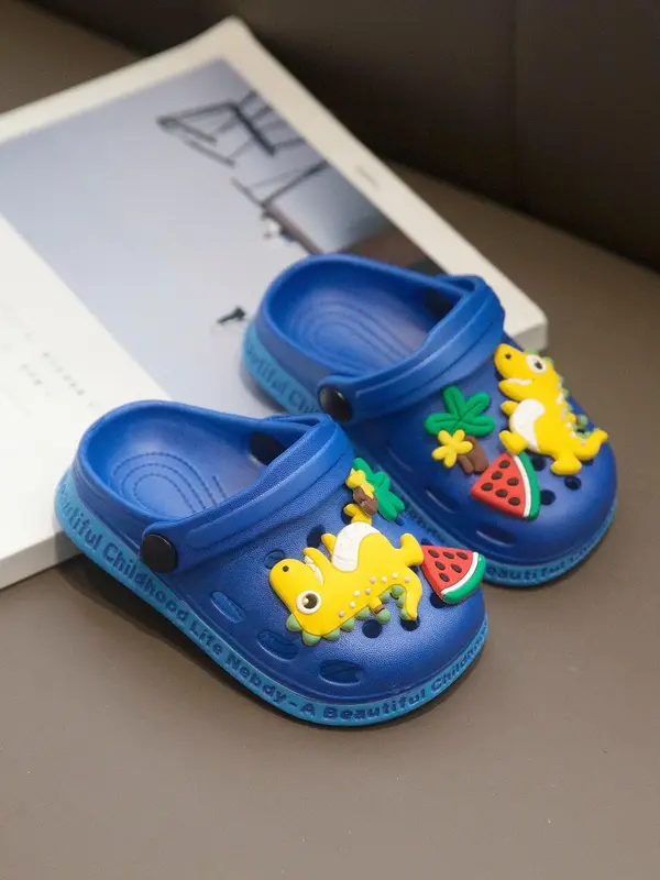 Cute Cartoon Dinosaur Pattern Slippers, Soft Comfortable Non-slip Slippers for Indoor Outdoor Wear, Casual Comfortable Home S...