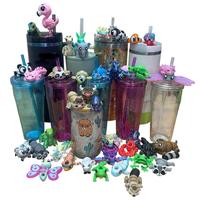 Animal Tumbler Straw Buddy Straw Figurine 3D Printed Straw PAL