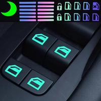 Luminous Car Window Lift Switch Button Decal, Waterproof & Wear-resistant Car Interior Sticker for Car Lift Switch Button, ...