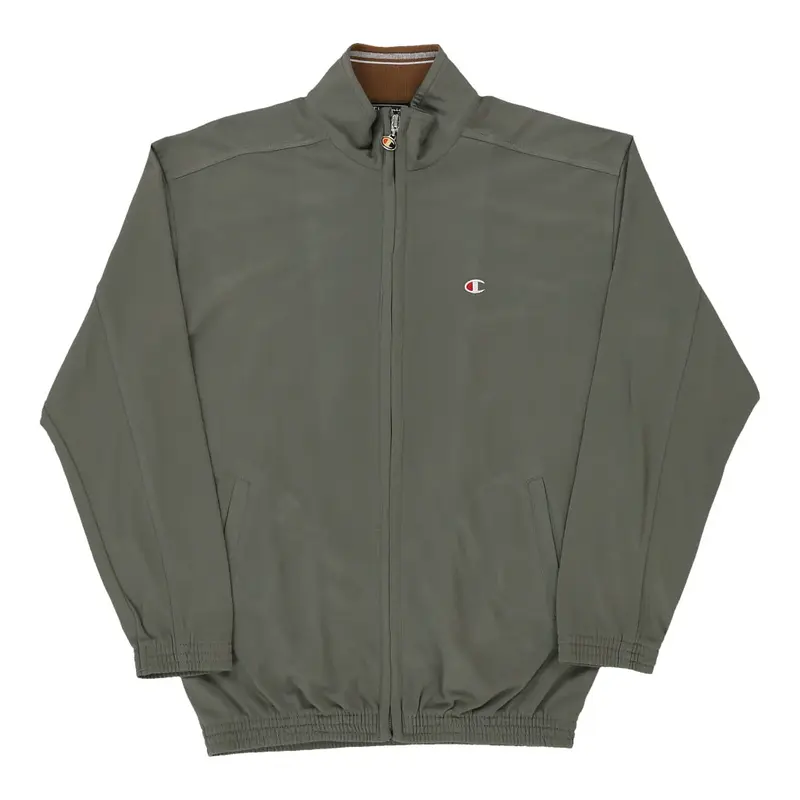 Age 11-12 Champion Track Jacket - Medium Grey Polyester