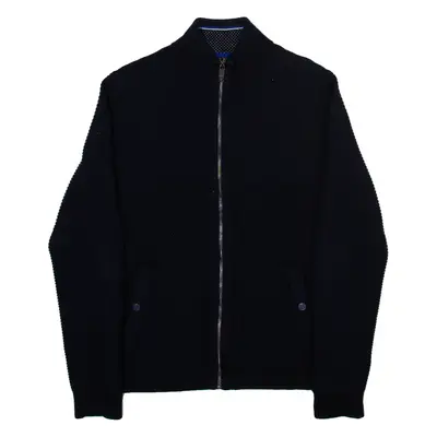 TED BAKER Mens Jumper Blue High Neck Tight Knit M