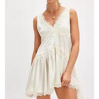 Enchanting and Effortlessly Stylish Sleeveless Ruffled Mini Dress for Chic Summer Days