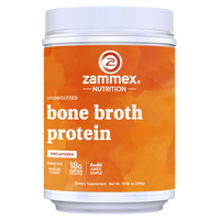 Zammex Bone Broth Protein Powder 10.59oz, Natural Flavor, Edible Collagen Peptides Supplement for Joint, Skin, Healthcare, Di...