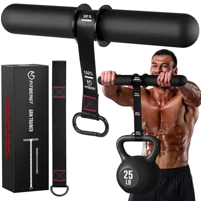 FitBeast Forearm Strengthener & Wrist Roller with Thickened Handle, Forearm Exerciser with Adjustable Nylon Strap, 220lbs Cap...