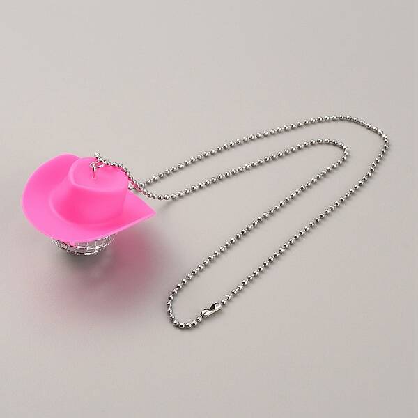Resin Hat with Plastic Disco Ball Pendant with Ball Chains for Car Mirror Hanging Accessories