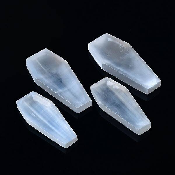 Halloween Coffin Natural Selenite Figurines