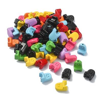 Spray Painted Alloy Beads