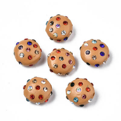 Polymer Clay Rhinestone Beads