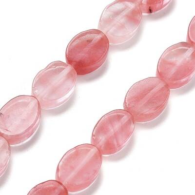Cherry Quartz Glass Beads Strands