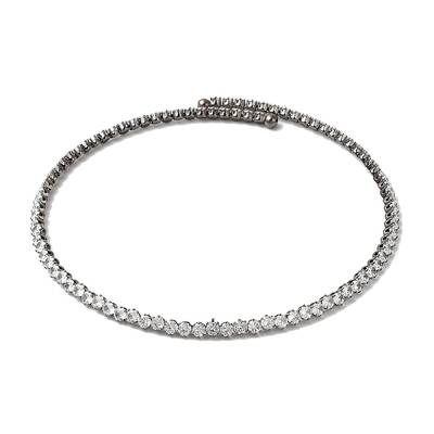 Rack Plating Brass Cubic Zirconia Elasticity Necklaces