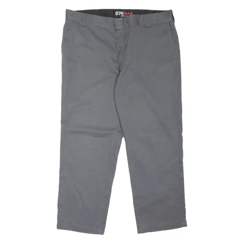 DICKIES 874 Workwear Mens Trousers Grey Regular Straight W42 L30