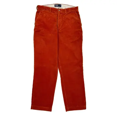 Polo By Ralph Lauren Trousers - 34W 32L Orange Corduroy