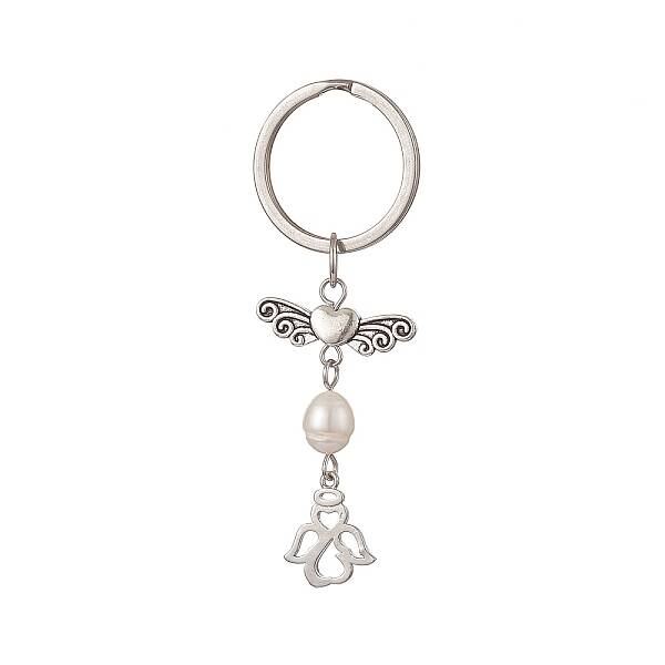 304 Stainless Steel Angel Keychains