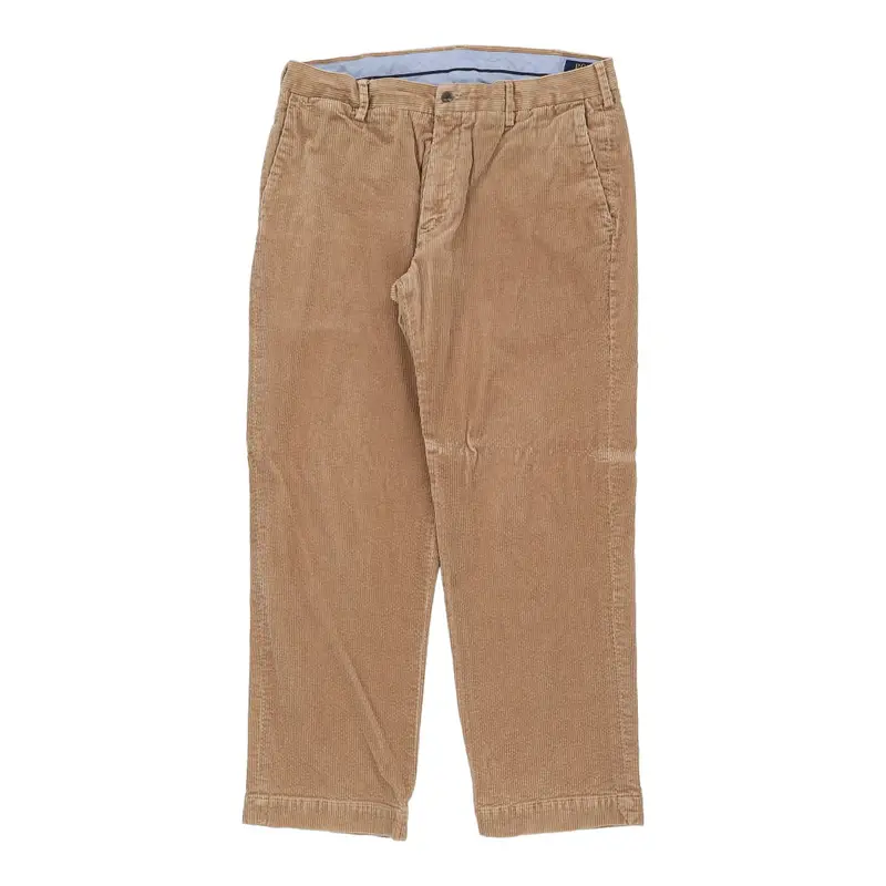 Ralph Lauren Cord Trousers - 33W 27L Brown Cotton