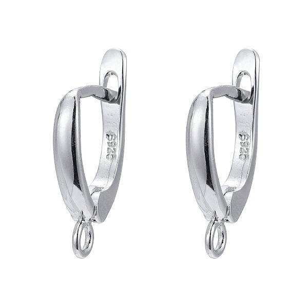 Anti-Tarnish Rhodium Plated 925 Sterling Silver Leverback Earrings