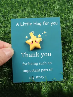 Star Shaped Resin Bead Pocket Hug, Handmade Gifts, Cute Star Resin Bead for Bracelet Necklace Making, Diy Jewelry Making Acce...