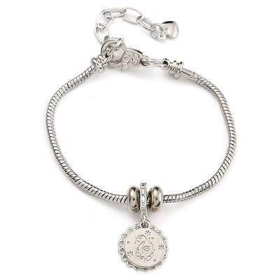 Brass Micro Pave Cubic Zirconia European Bracelets
