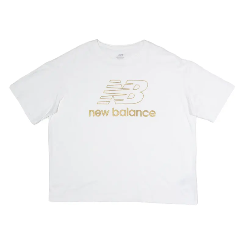 NEW BALANCE Mens T-Shirt White Crew Neck L