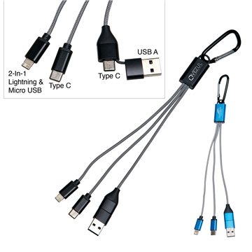 50 Custom Maxx Charging Cable Set - 3-in-1 & Braided