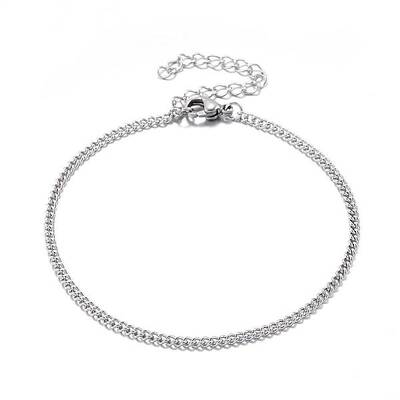 Tarnish Resistant 304 Stainless Steel Curb Chain Bracelets