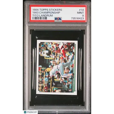 1983 Championship PSA 1984 Topps Stickers Baseball #14 9 73516423