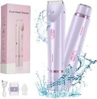 2 in 1 Electric Hair Removal Tool Bikini Trimmer for Women, Dual-head Electric Razors, Body & Facial Electric Shaver, Waterpr...
