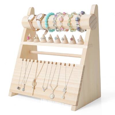 Wooden Jewelry Display Stands
