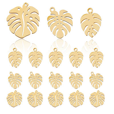 18Pcs 3 Style 201 & 304 Stainless Steel Pendants