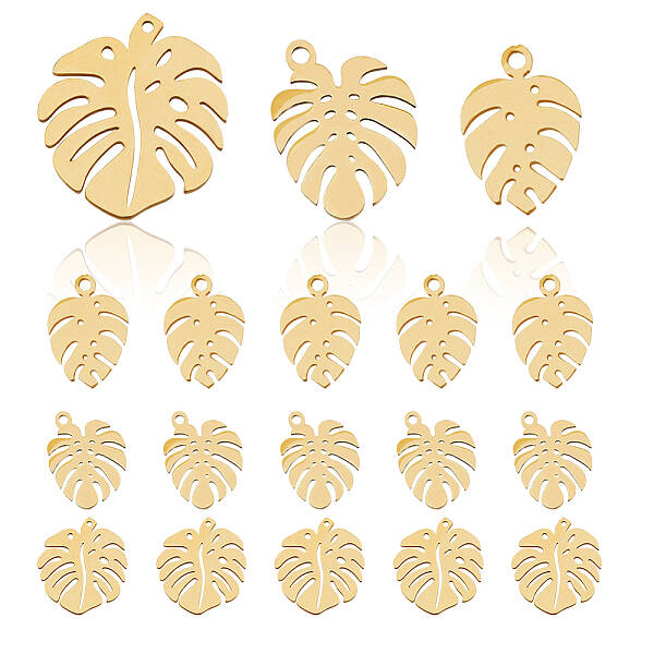 18Pcs 3 Style 201 & 304 Stainless Steel Pendants