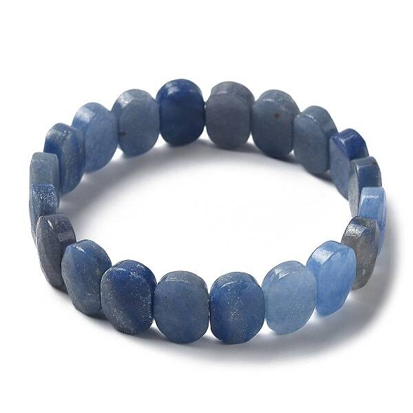 Natural Kyanite Beaded Stretch Bracelet