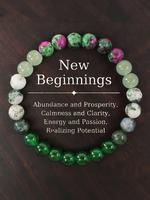 New Beginnings Manifestation Bracelet, Abundance & Energy Crystal Bracelet, Energy and Passion Prosperity Jewelry for Clarity...