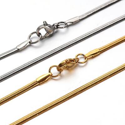 304 Stainless Steel Snake Chains Necklaces