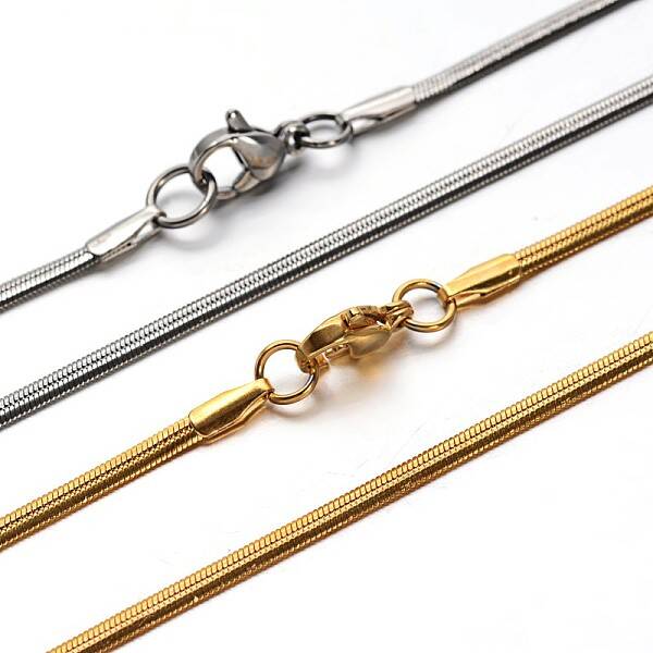 304 Stainless Steel Snake Chains Necklaces