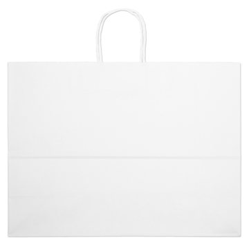 150 Customized White Kraft Vogue - Twisted Handles