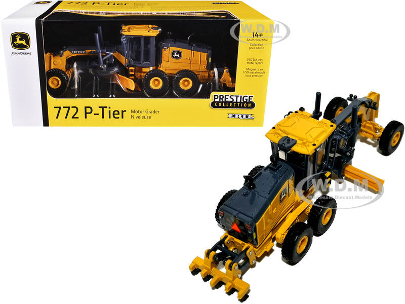 John Deere 772 P-Tier Motor Grader Yellow and Gray \