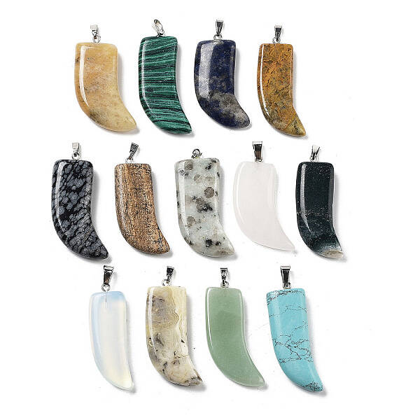 Natural & Synthetic Mixed Gemstone Pendants