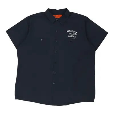 Renegade Classics Dickies Short Sleeve Shirt - 2XL Navy Polyester Blend